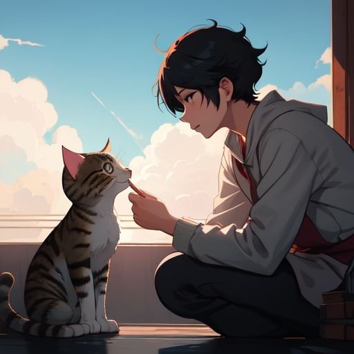 A_boy_befriends_a_talking_cat_