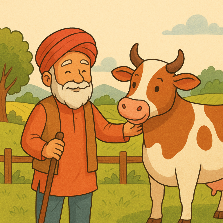 The Honest Farmer and His Loyal Cow – Moral Stories for Kids