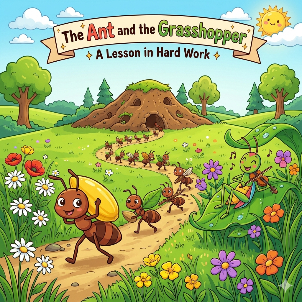 The Ant and the Grasshopper: A Lesson in Hard Work